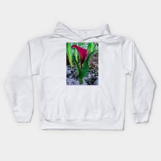 The Red Calla Lily Kids Hoodie